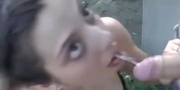 Germal slut - brutal ANAL outdoor fuck