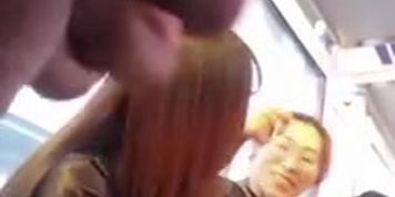 Flash Korean Girls at Bus stop