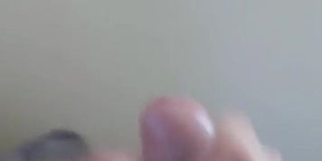 Stroking my dick finish with a thick cumshot