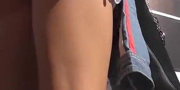 Loose summer suit upskirt clip