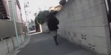 Cool street sharking treatment with some sweet little Japanese beauty