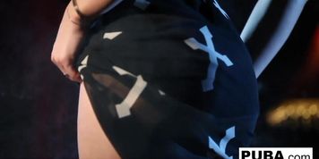Gorgeous Big Tittied Brunette Masturbating (Dani Daniels)