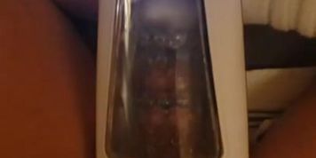Cumming really loud and uncontrollably using our jack off machine