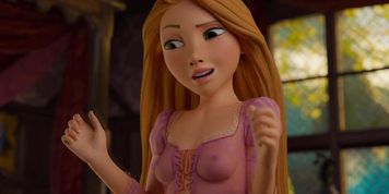 Rapunzel's first footjob