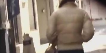 Alley sharking encounter with na.ve sweet Japanese vixen being easily fooled (Little butt)