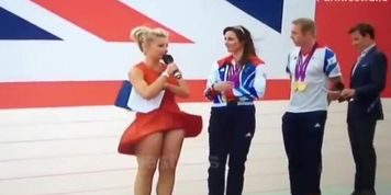 upskirt news reporters PeeK A Boo