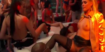 Club harlots suck and screw cocks