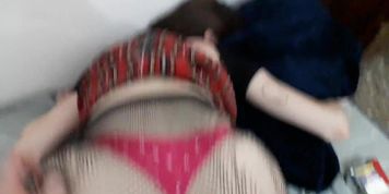 Little slut getting her pussy pounded 