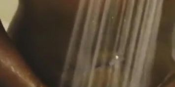 Black girl plays with fat pussy in shower (Pretty Pussy)