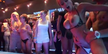 Orgy slut sucks at party