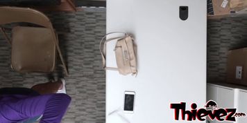 Skinny babe punished with big penis