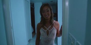 Getting my blowjob fix from my busty MILF stepmother