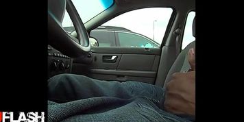 BBC Dickflash Teen in Car