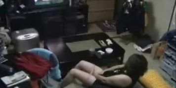 My mother caugt fingering by hidden cam