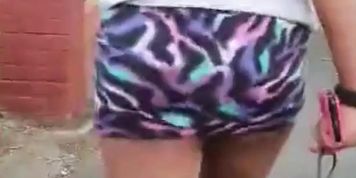THICK BOOTY LATINA in a MINI SKIRT ADJUSTING PANTIES (Apple Bottom, Cory Chase, Sweetie_Fox)