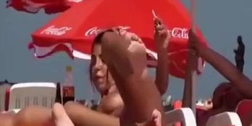 Gender about the beach with pop