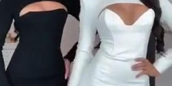 2 Sexy Brunette Babes Try On Haul
