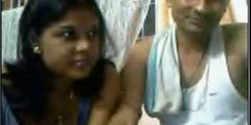 Desi couple giving a show on webcam