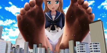 [Giantess MMD] Jervis's Foot Monster (by gonzres)