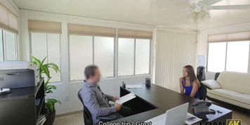 Loan4K. Perfect teen owned by agent because needs money for trip