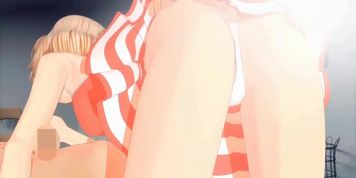 Angelic blonde hentai girl getting fuck