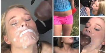Aiden Aspen Blowbang Bukkake Split Screen