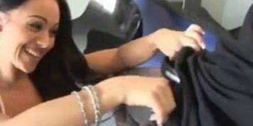 Brunette MILF fucked by MILF hunter