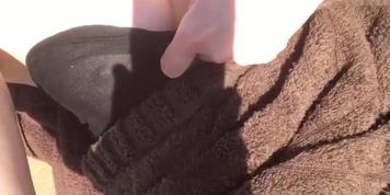 First time flashing my tits at the pool