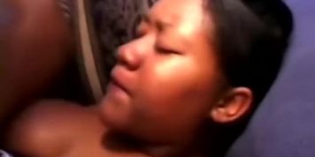 Pregnant ebony babe with big boobs rammed by white cock