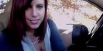 Play with pussy in car