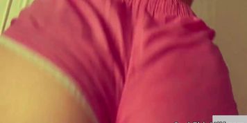 Hot milf in short pink shorts seduced me. big white ass rides big dick perfect body ffojp