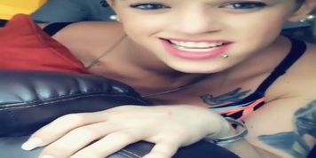 Sexy shemale getting fucked hard bareback live on snapchat