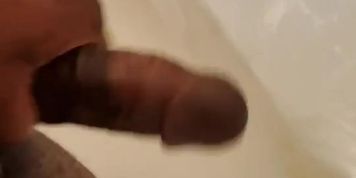 Stroking my cock 