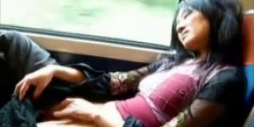 Asian Chick On The Train Masturbating