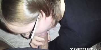 Cheating wife sucking my cock and fucking