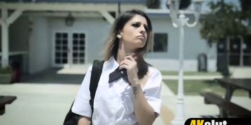 Long legged schoolgirl gets fucked by her lucky teacher