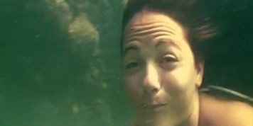 underwater freedive swim