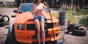 Fast Car And Hot Girl