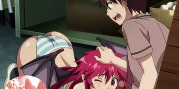 Hot red hair girl has a threesome with two schoolboys