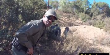 Super hot Latina whore fucked by the border patrol agent