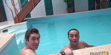 HUNT4K&period; The owner of the small spa center seduces the brunette bitch
