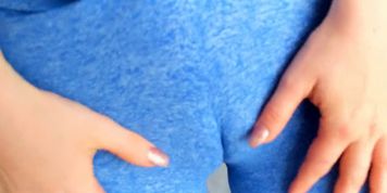Cumming in my Panties and Yoga Pants after Intensive Rubbing before Gym