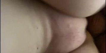 Chubby Redhead Slut Gets Big Creampie From Little Cock (Little Dick)