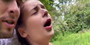 Fucking My Cute Gf In The Nature For You And Get Caught