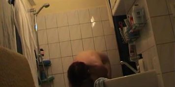 Czech redhead mature milf Jindriska fully nude in bathroom