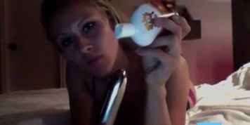 Blonde Milf home alone