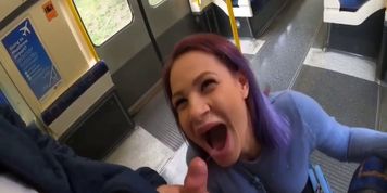 Girl Sucks Cock In Train