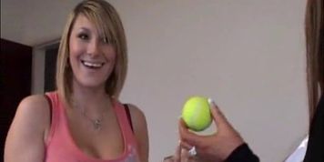 STRIPGAMECENTRAL - Strip Ball Balancing Game (Abby Byens, Demi Scott)
