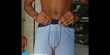 BBC Teases in Blue Briefs - Onlyfans