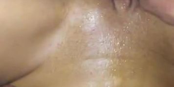 Trying to fit the fist in girlfriends pussy but only 4 fingers will fit to make her squirt